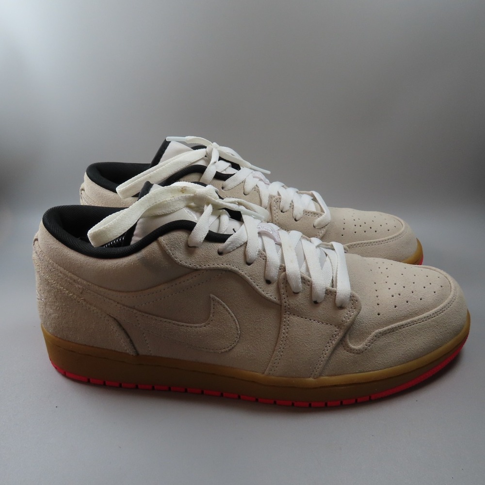 Nike Air Jordan 1 Retro Low Gray White Gum Hyper Pink 553558-119 Men's Size 12